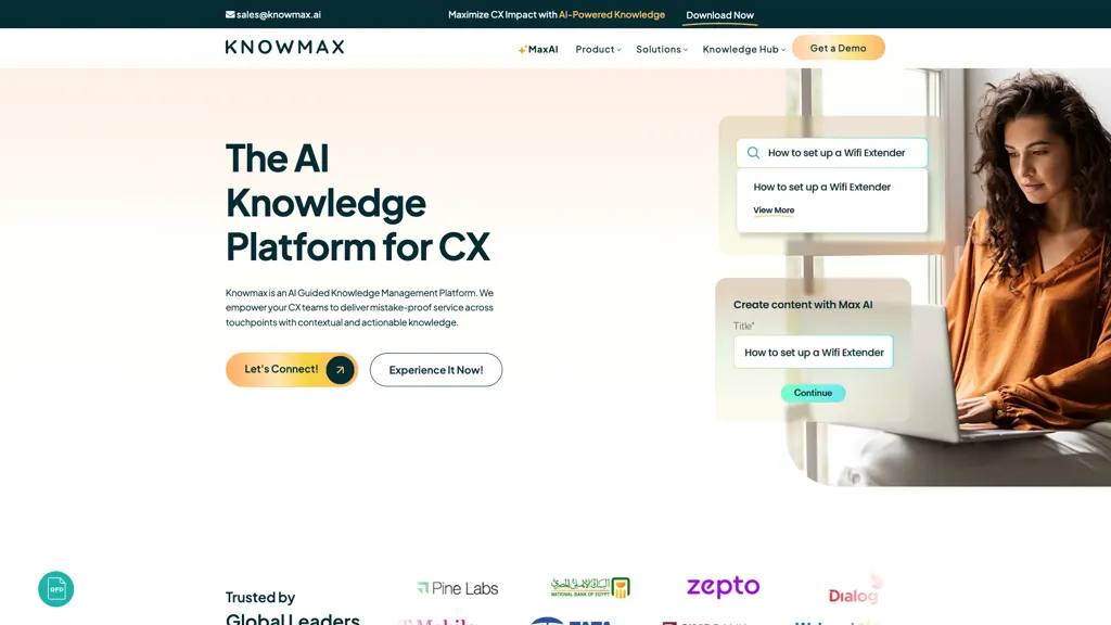 Knowmax 官网截图