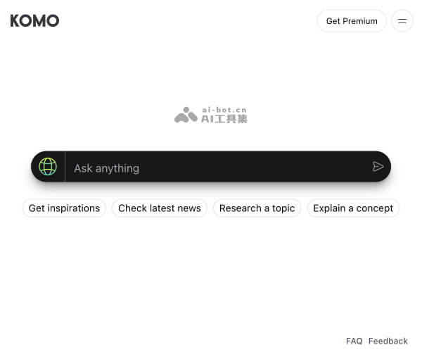 Komo Search 官网截图