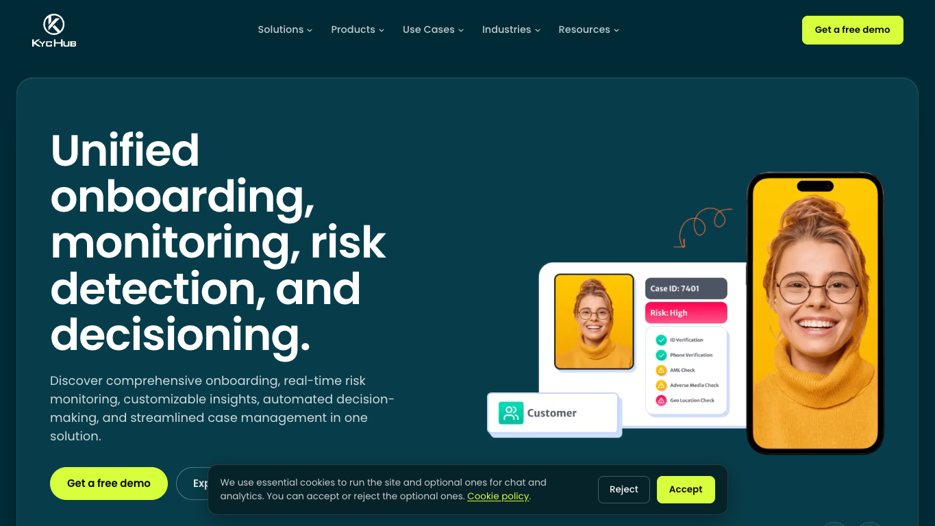 Kyc hub 官网截图