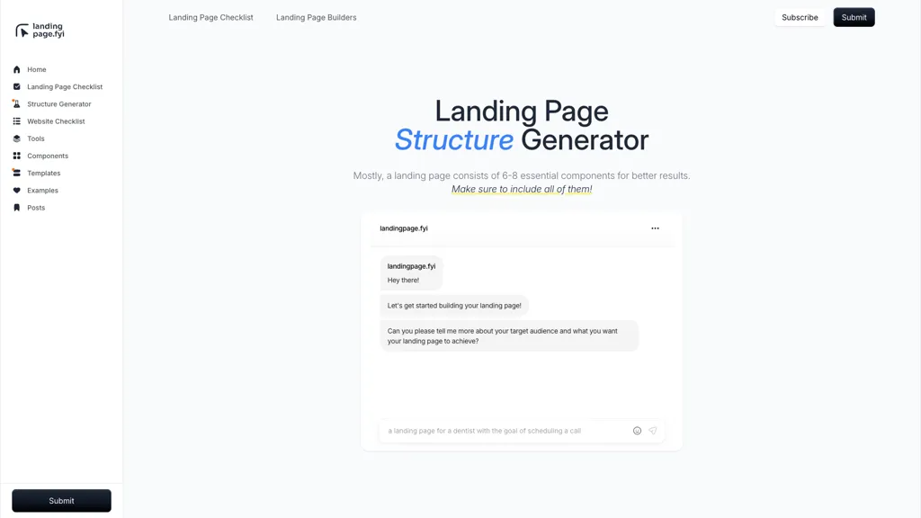 LandingPage.fyi 官网截图