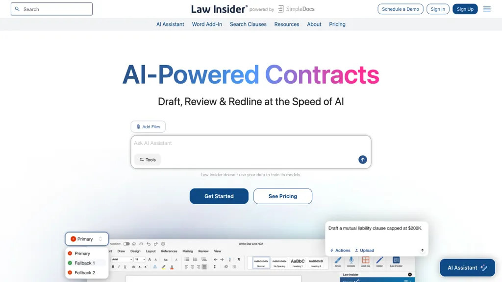 Law Insider 官网截图