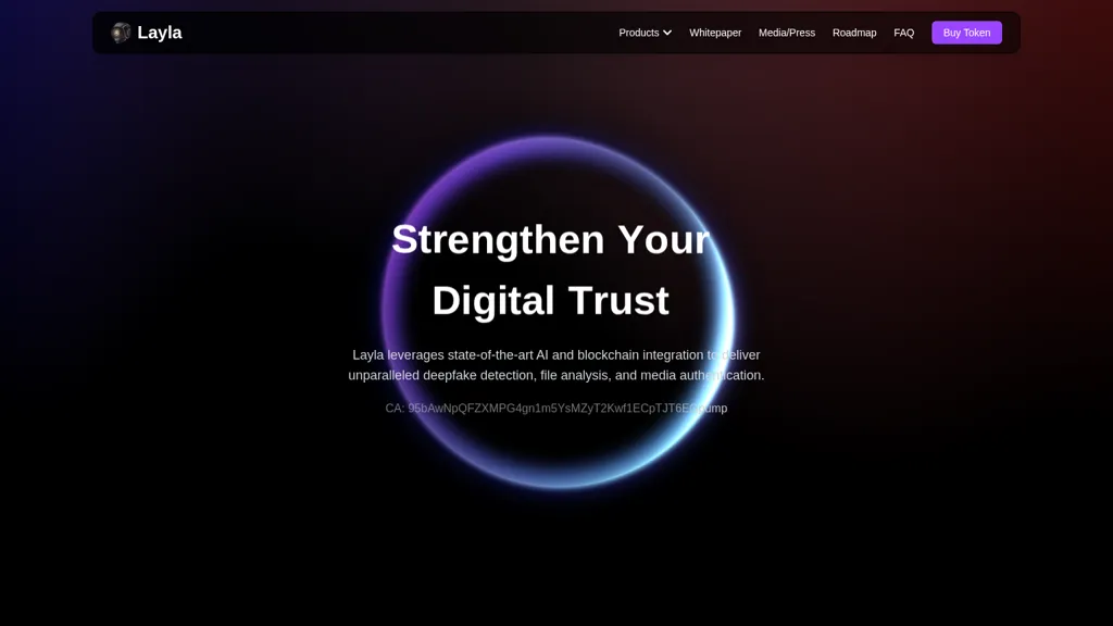 Layla Network AI 官网截图