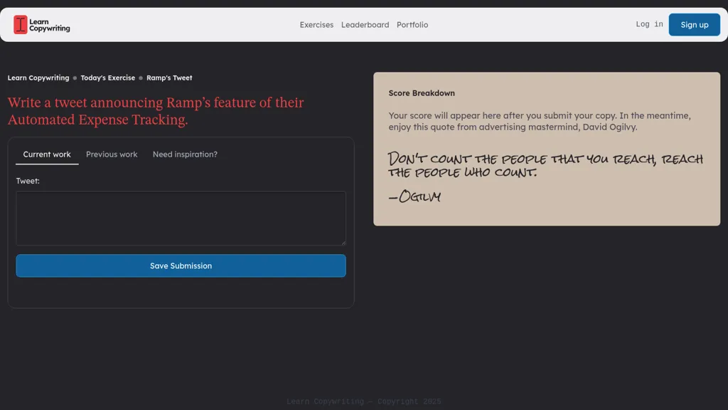 Learn Copywriting 官网截图