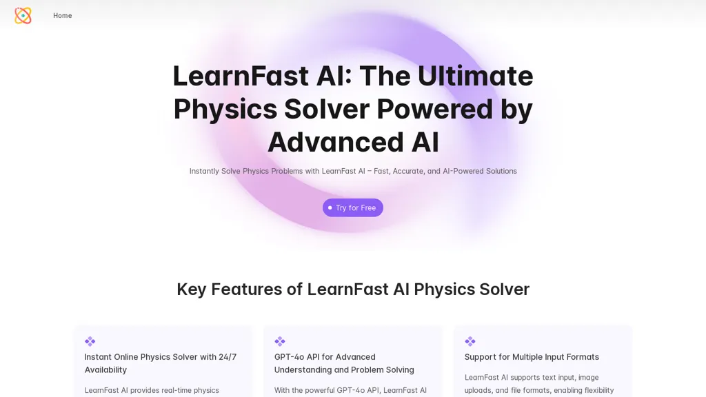 LearnFast AI 官网截图