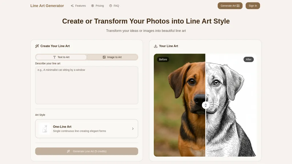 Line Art Generator 官网截图
