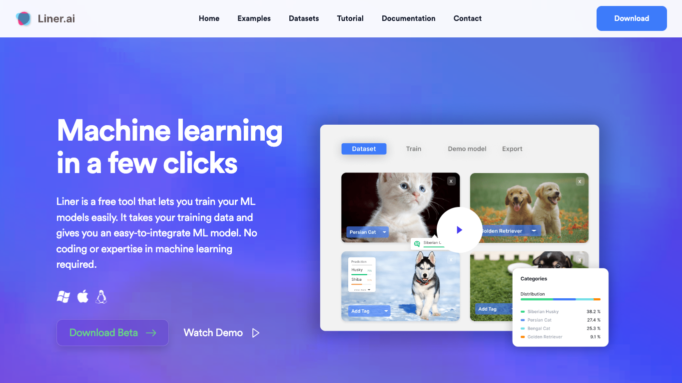 Liner.ai 官网截图