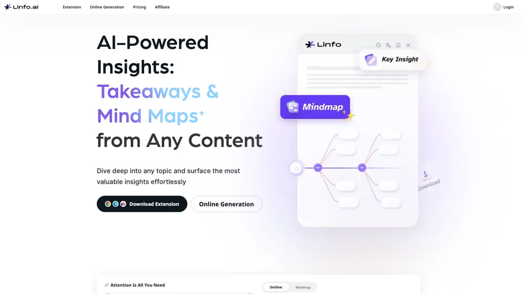 Linfo.ai 工具截图