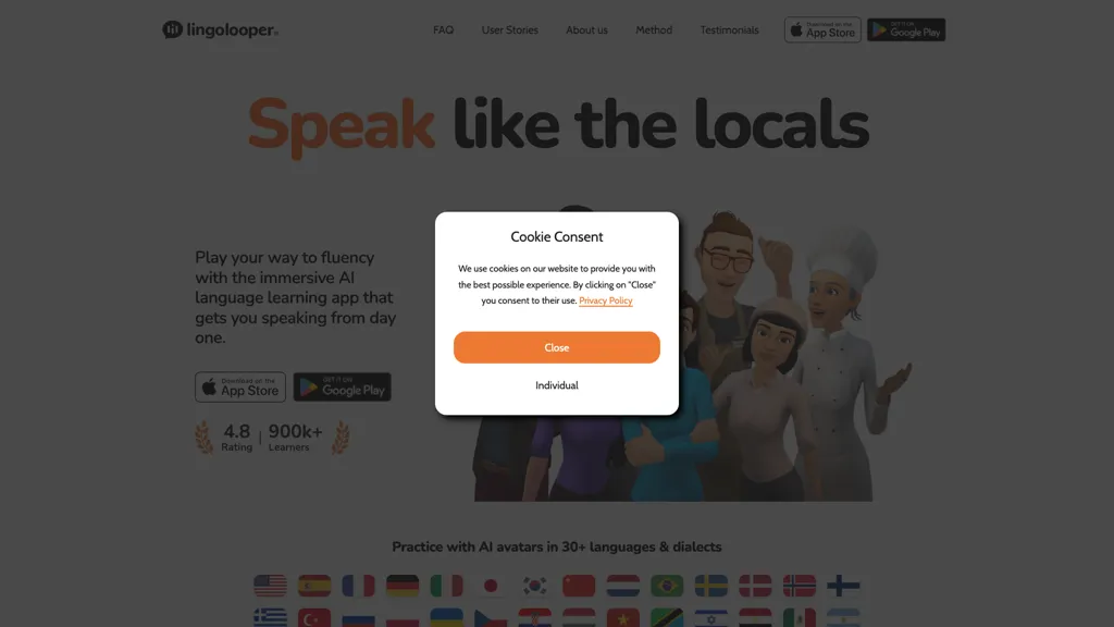 LingoLooper 官网截图