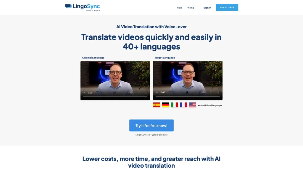 LingoSync.ai 官网截图