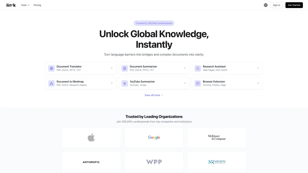Linnk 官网截图