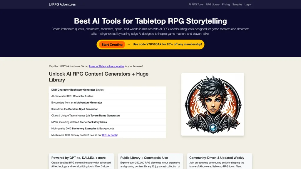 LitRPG Adventures 官网截图