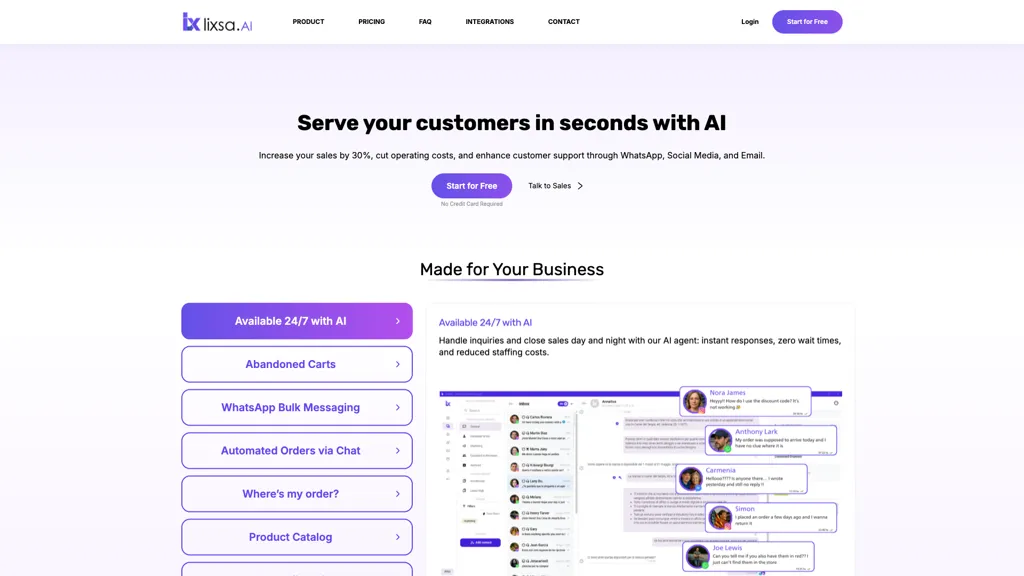 Lixsa.ai 官网截图