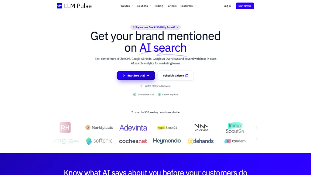 LLM Pulse 官网截图