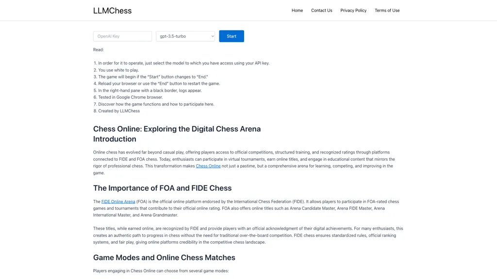 Llmchess 工具截图