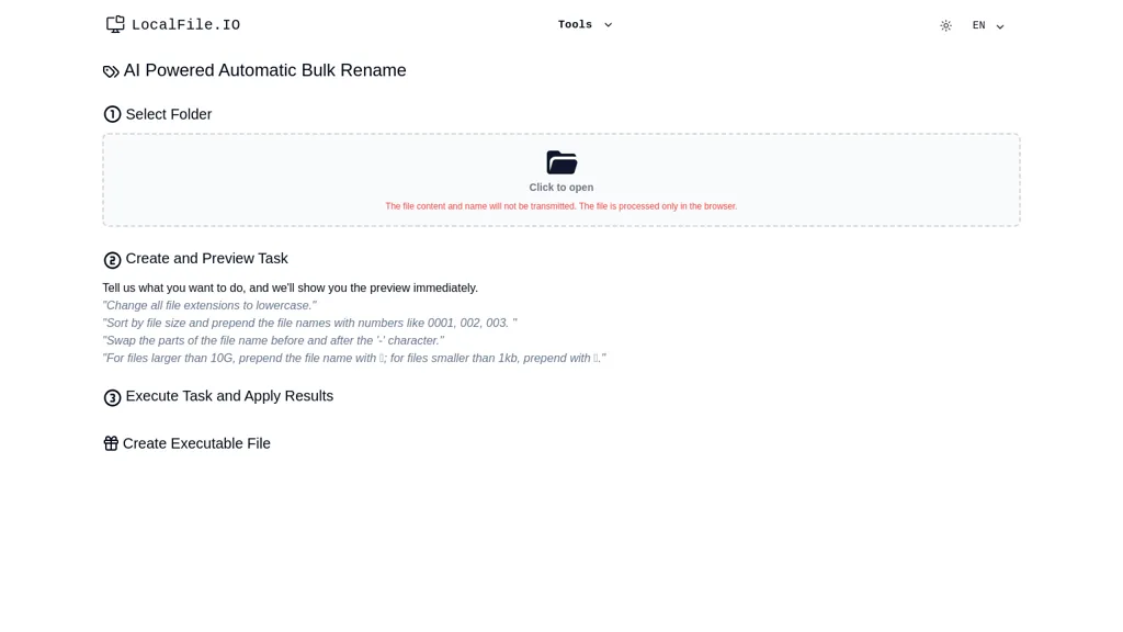 LocalFile.io 官网截图