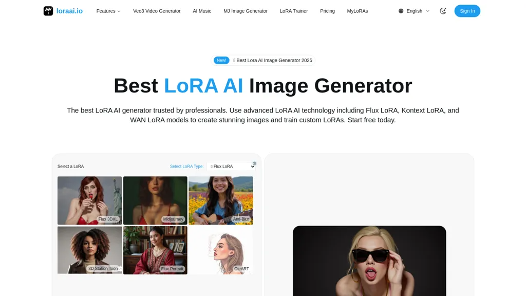 Lora AI 官网截图