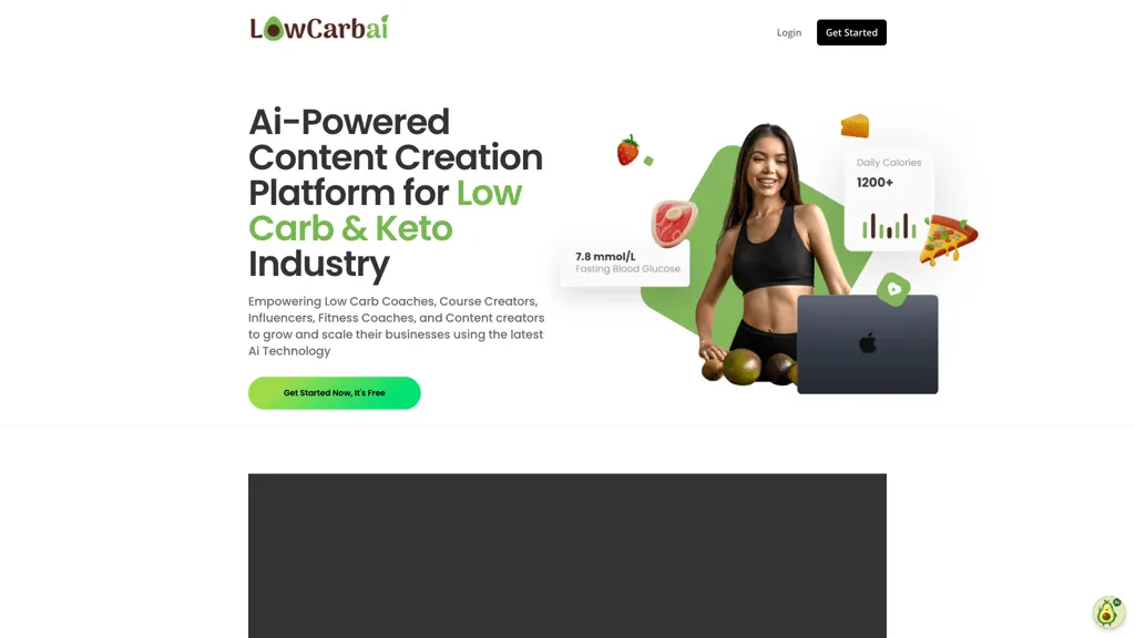 LowcarbAI 官网截图