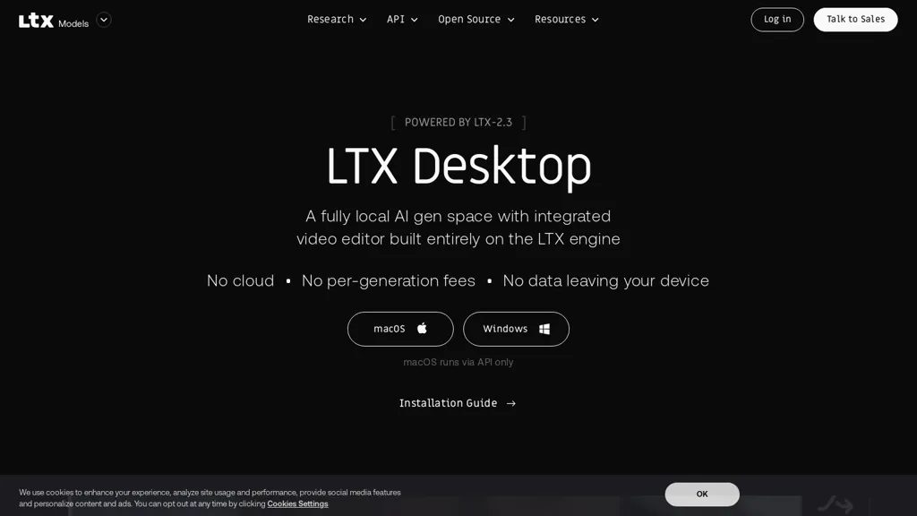 LTX Desktop 官网截图