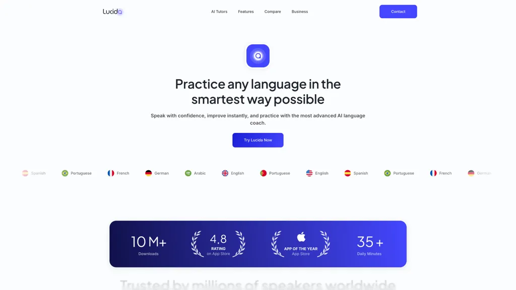 Lucida ai 官网截图