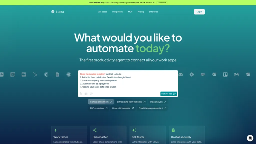 Lutra AI 官网截图