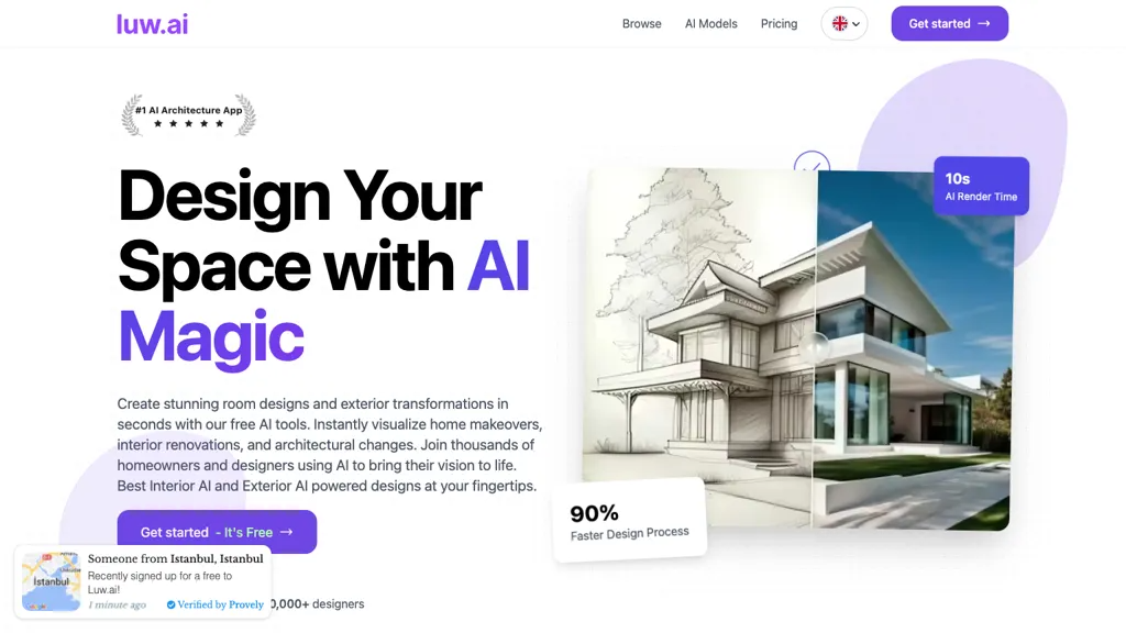 Luw AI 官网截图