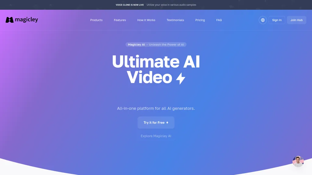 Magicley AI 官网截图