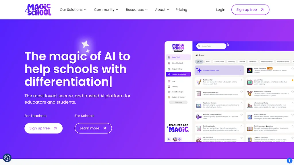 Magicschool.ai 工具截图