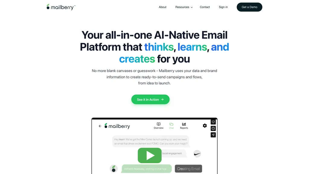 Mailberry 官网截图