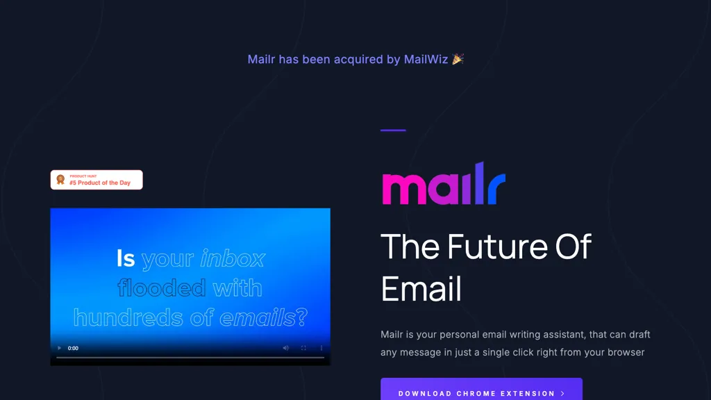 Mailr 官网截图