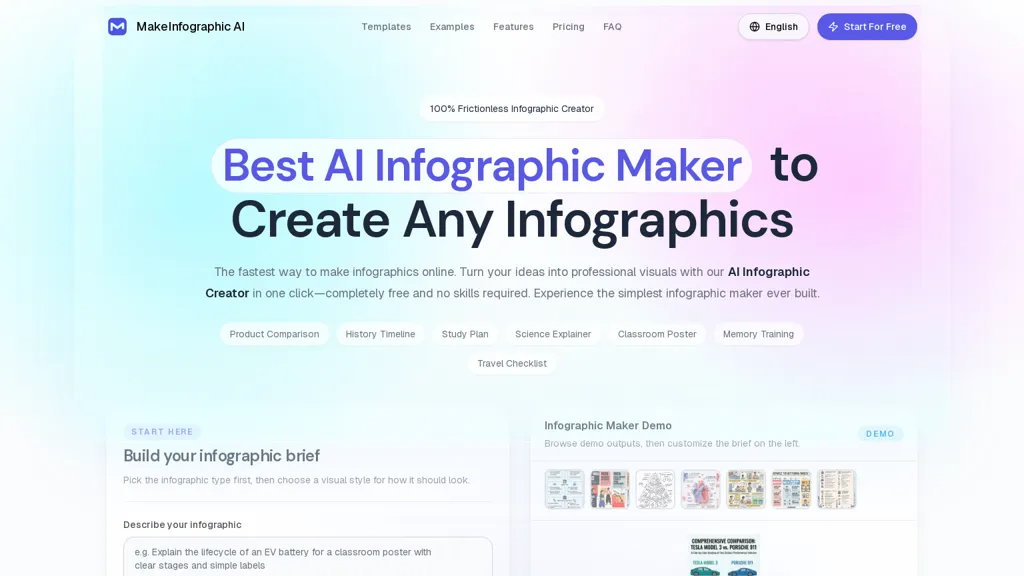 Make Infographic AI 官网截图