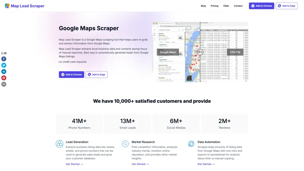 Map Lead Scraper 官网截图
