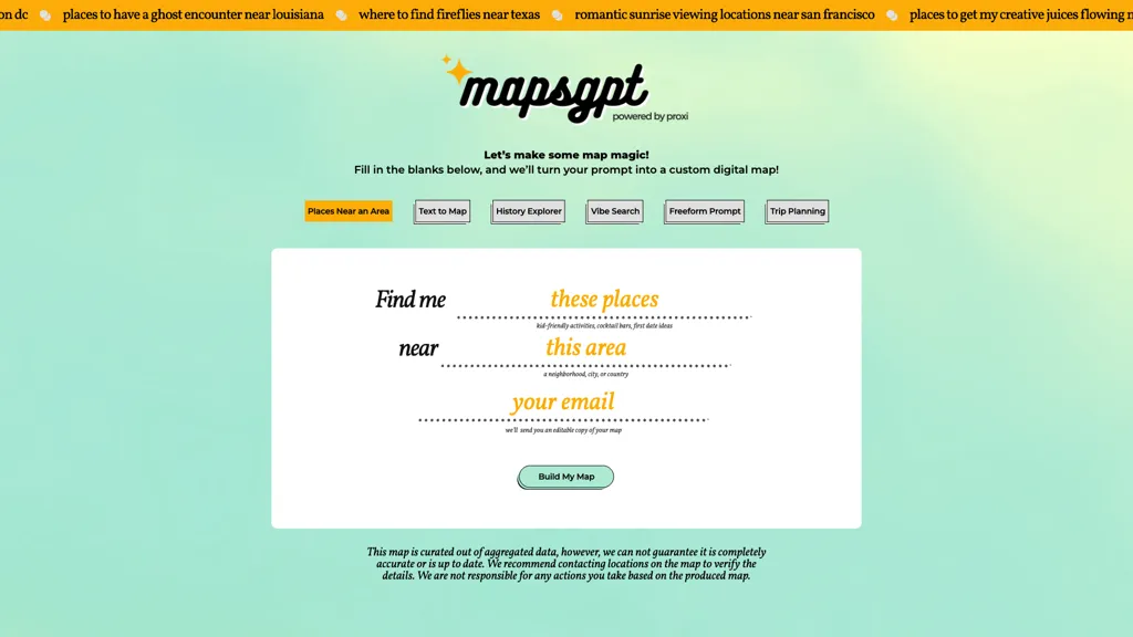 MapsGPT 官网截图