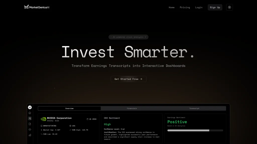 Market Genius AI 工具截图