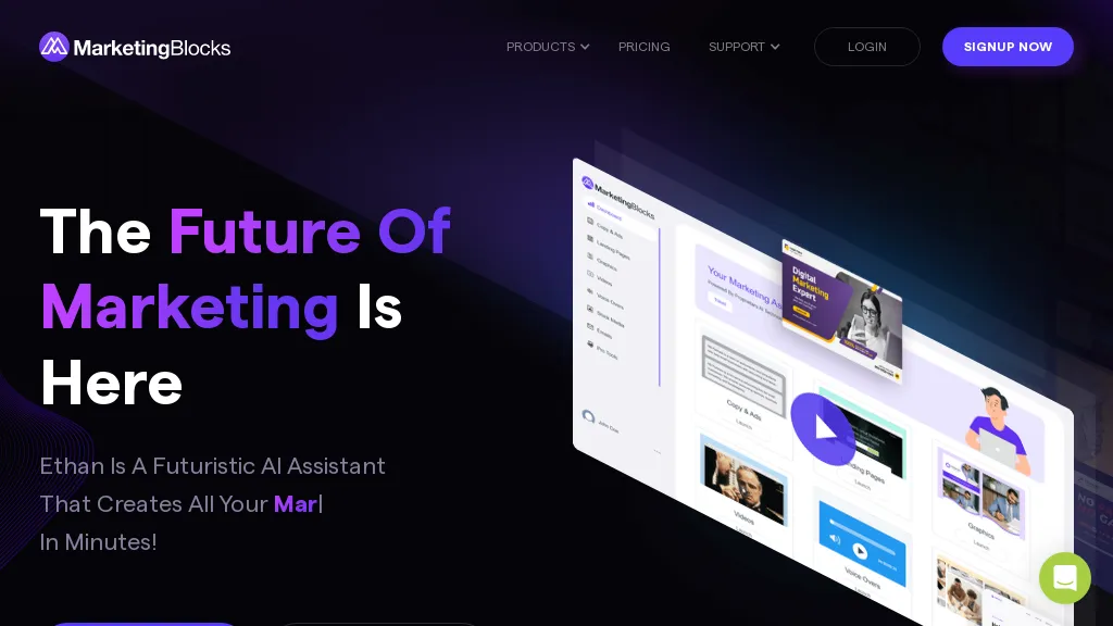 MarketingBlocks AI 官网截图