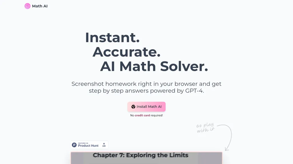 Math AI 官网截图