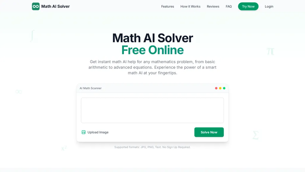 Math AI Solver 官网截图