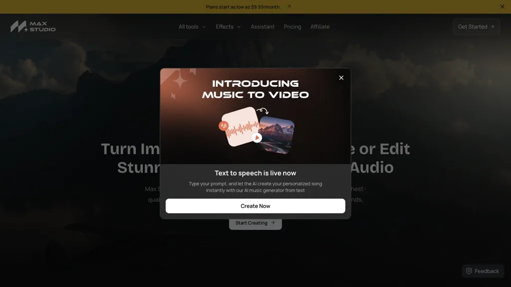 Max Studio AI 官网截图
