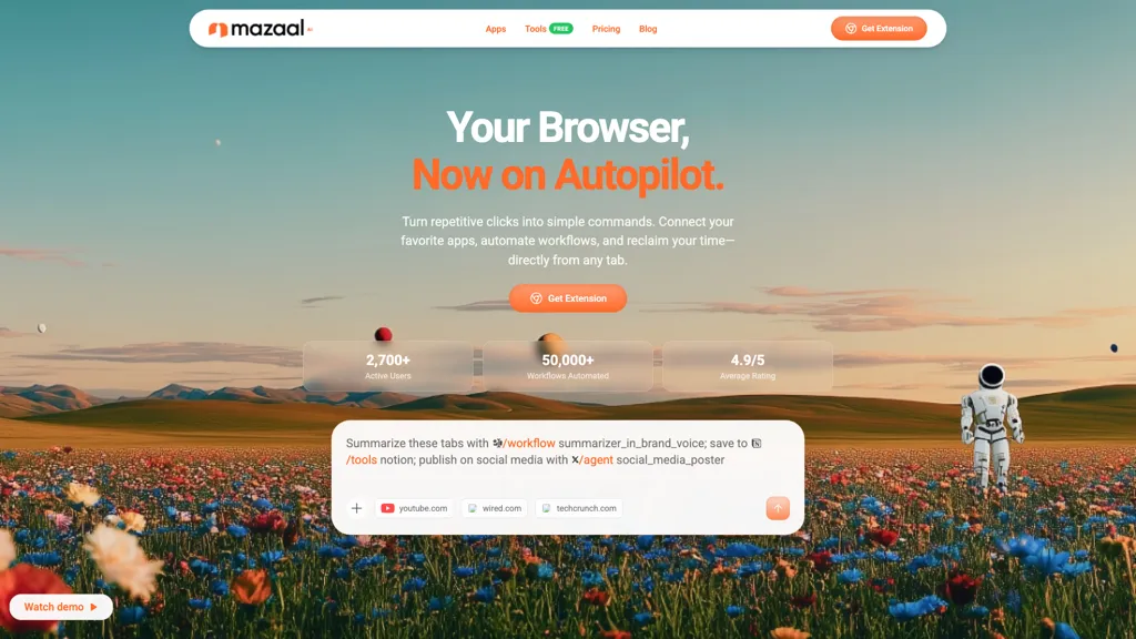 Mazaal AI 官网截图