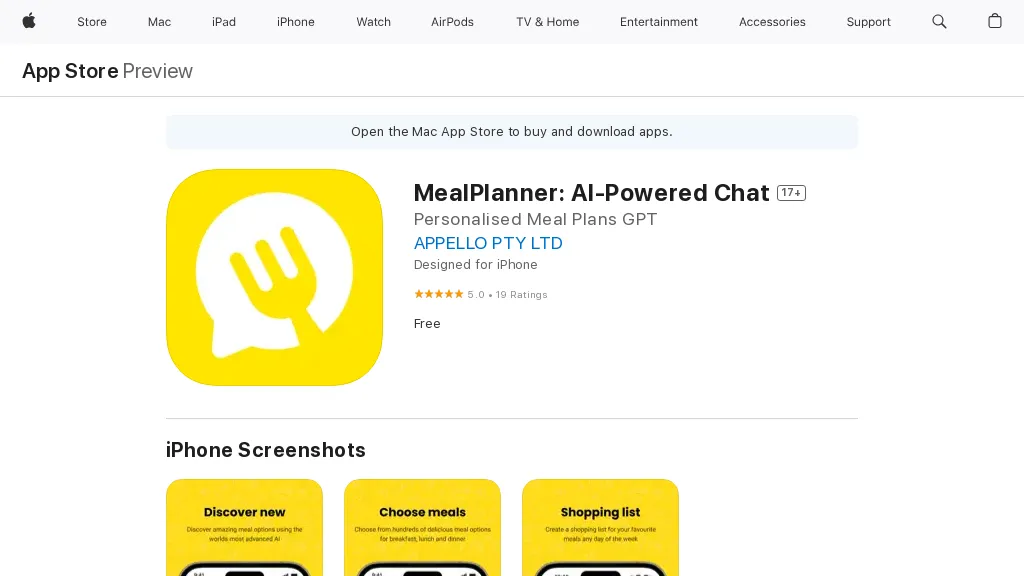 MealPlanner 官网截图