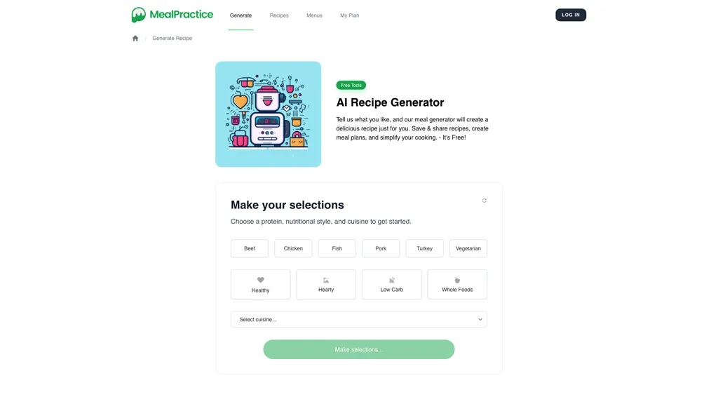 Mealpractice 工具截图
