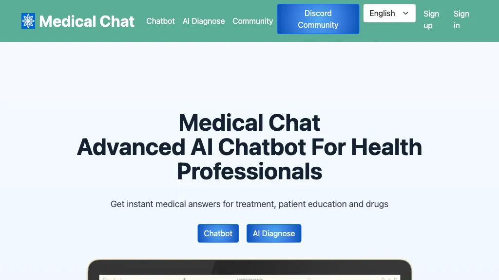 Medical Chat 官网截图