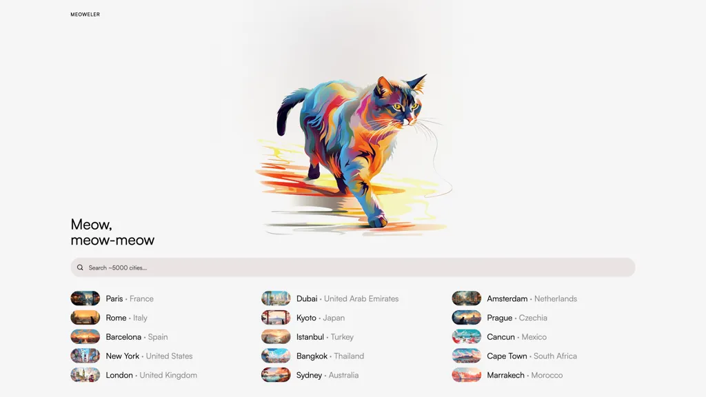 Meoweler 官网截图