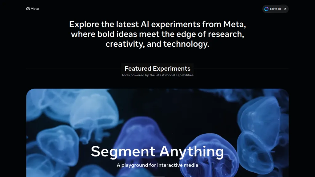 Meta AI Demos 官网截图