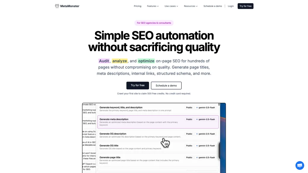 MetaMonster SEO Crawler 工具截图