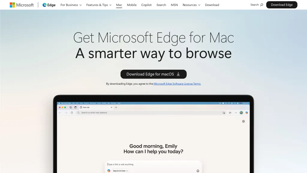 Microsoft Edge AI-Browser 工具截图