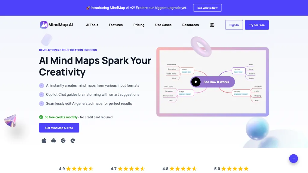 MindMap AI 官网截图