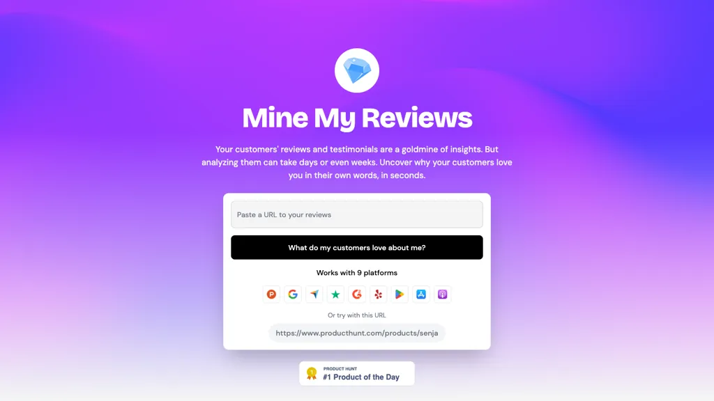 Mine My Reviews 官网截图