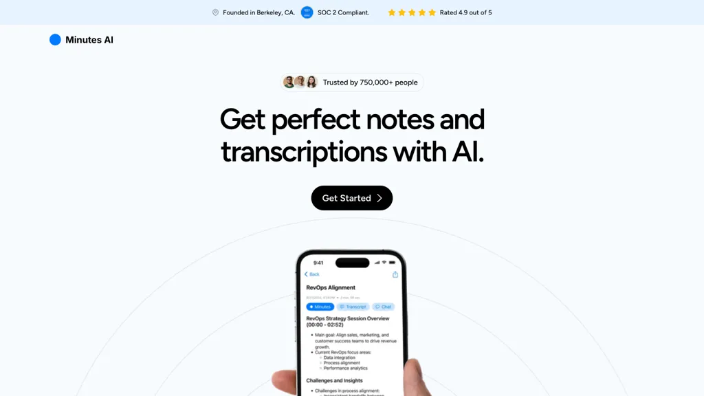 Minutes AI 工具截图