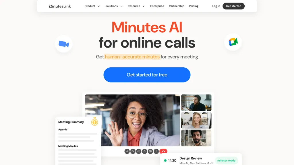 MinutesLink 官网截图