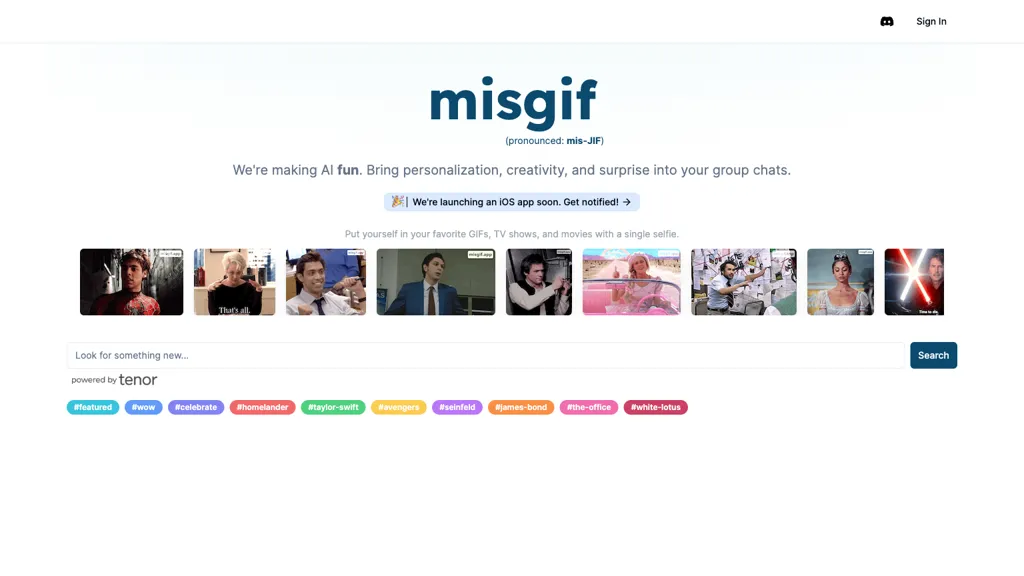 Misgif 官网截图